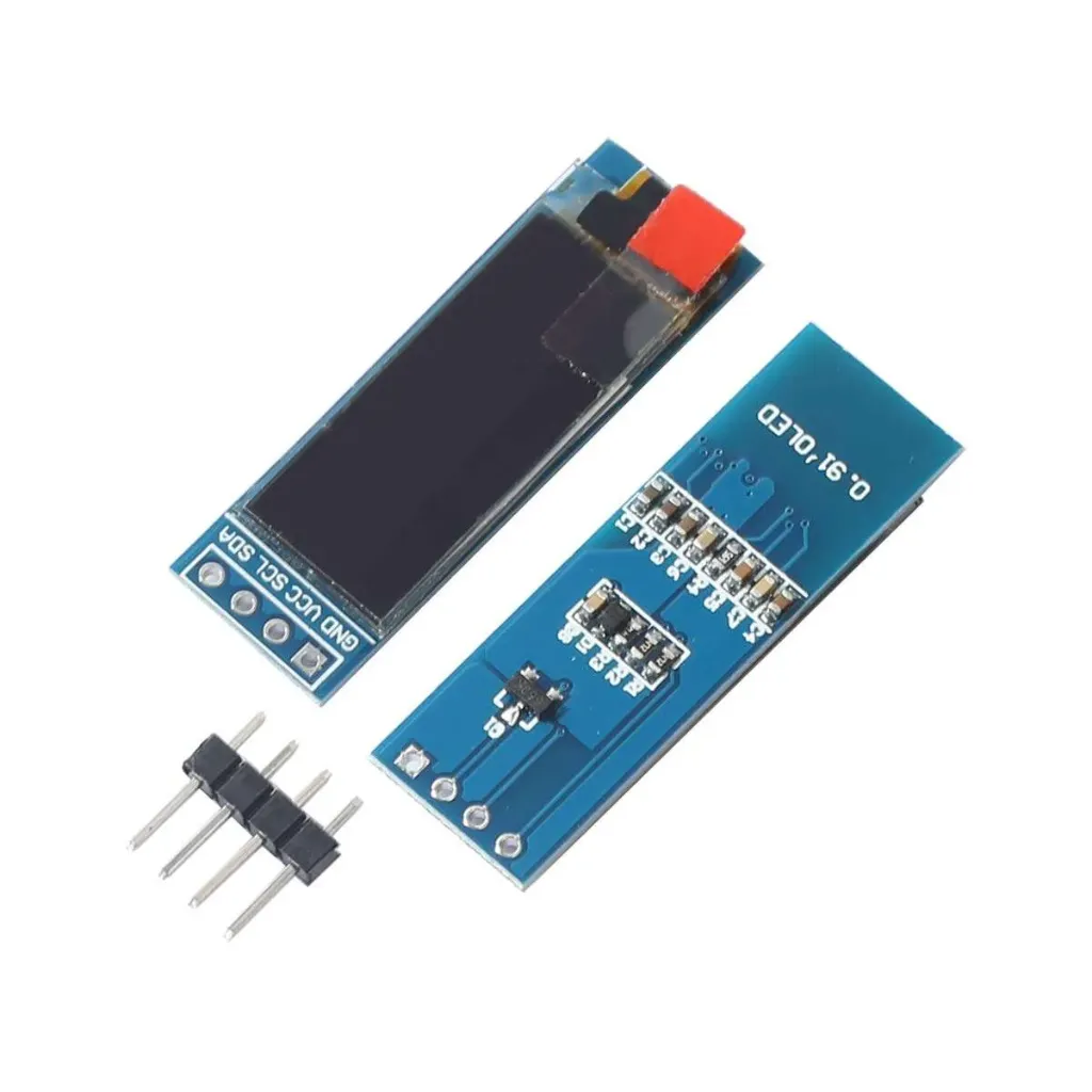 OLED Display I2C 4 Pin 0.91″ – Unsoldered
