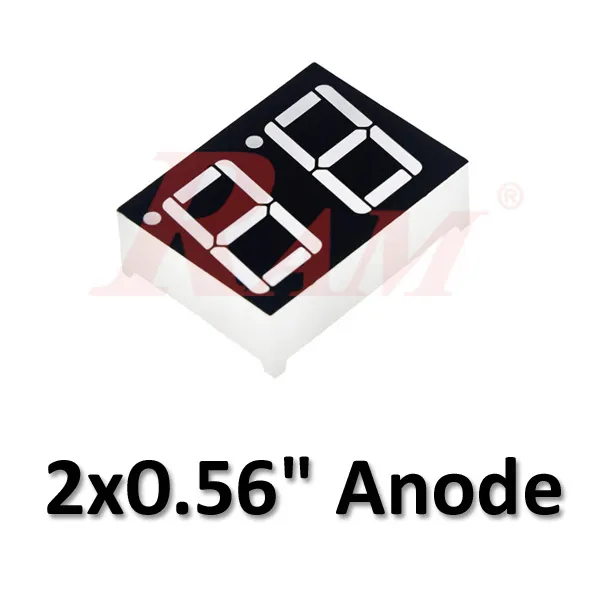 7 Segment (2x1) 0.56" Common Cathode