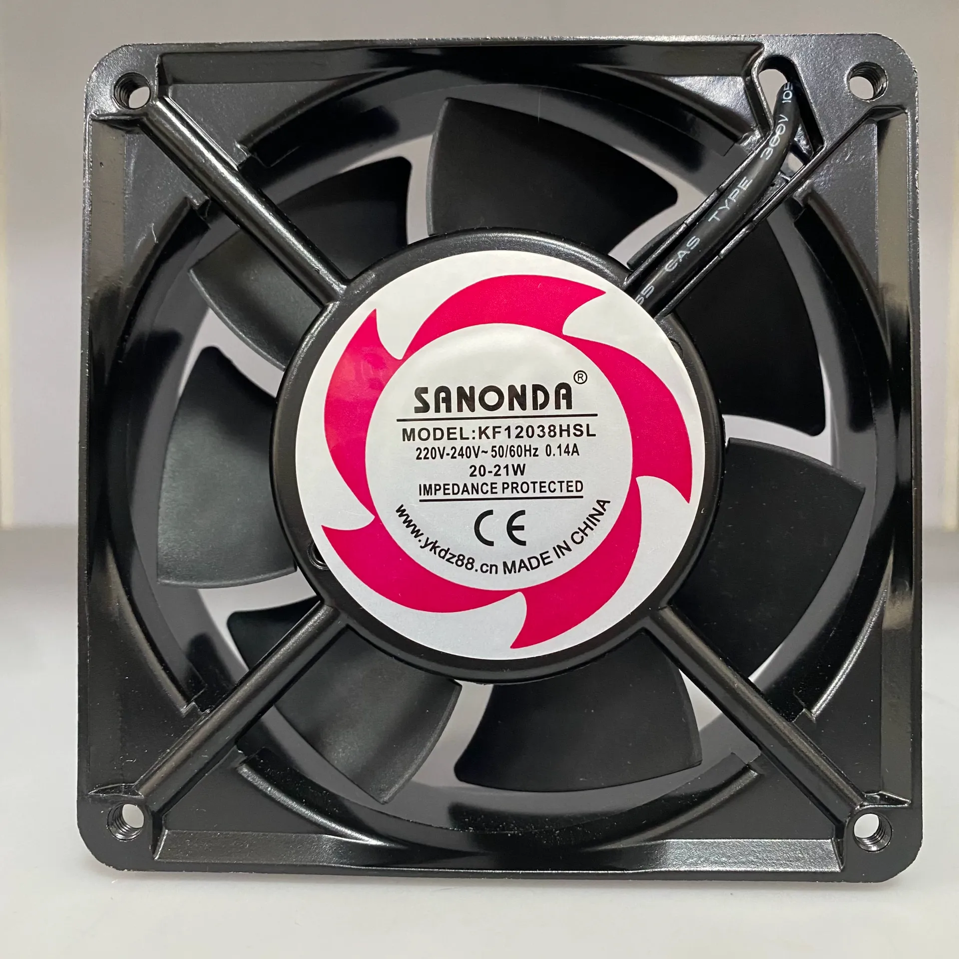 Cooling Fan 120Mm X 120Mm X 38Mm DP200A AC 220-240V 0.14A Dual Ball Bearings
