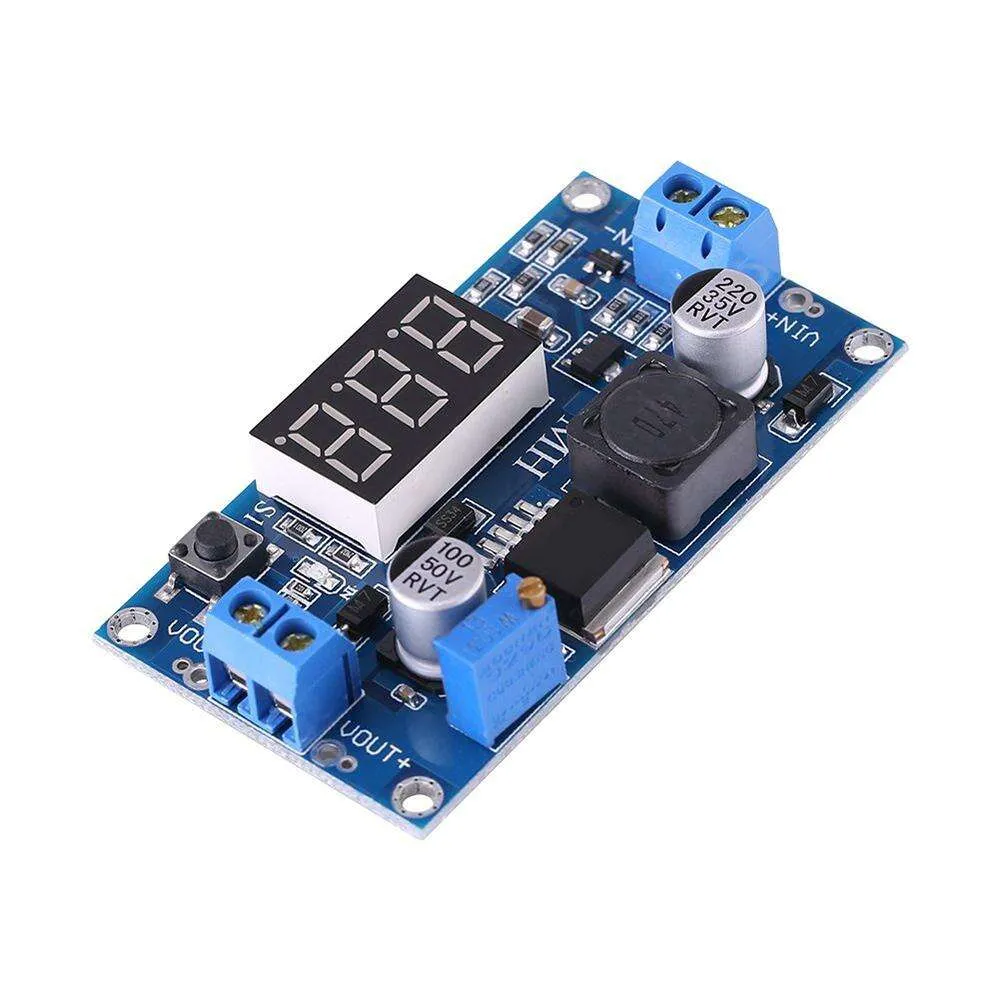 DC/DC Step Down Adjustable Voltage Converter Module with Display 3A LM2596