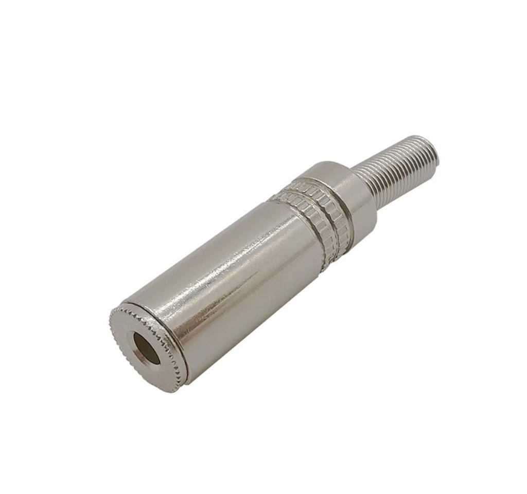 [C] AUX Metal 3.5mm Female Jack Solder Wire Connector